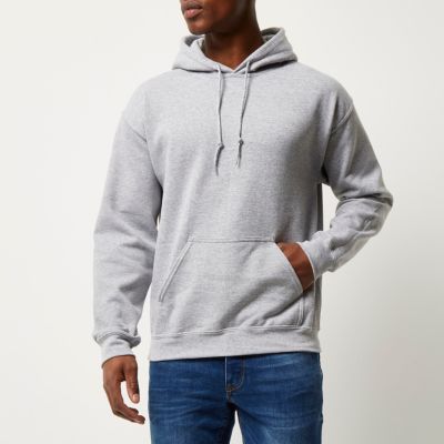 Grey cotton hoodie